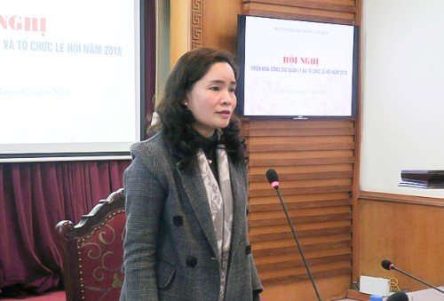  Thứ trưởng Bộ VHTTDL Trịnh Thị Thủy phát biểu tại hội nghị
